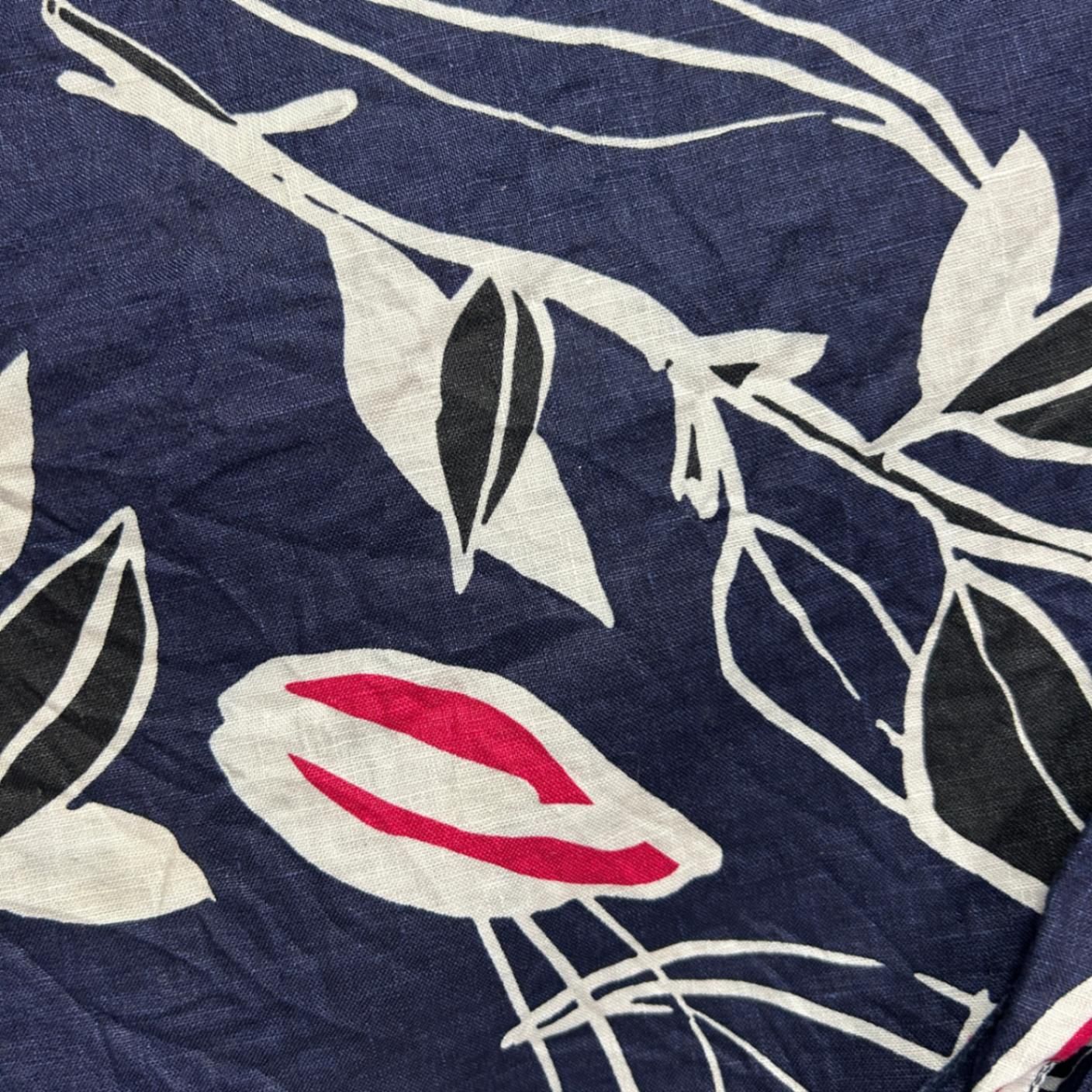 Sportscraft Linen Blue Multicolour Floral Midi Skirt Size 16