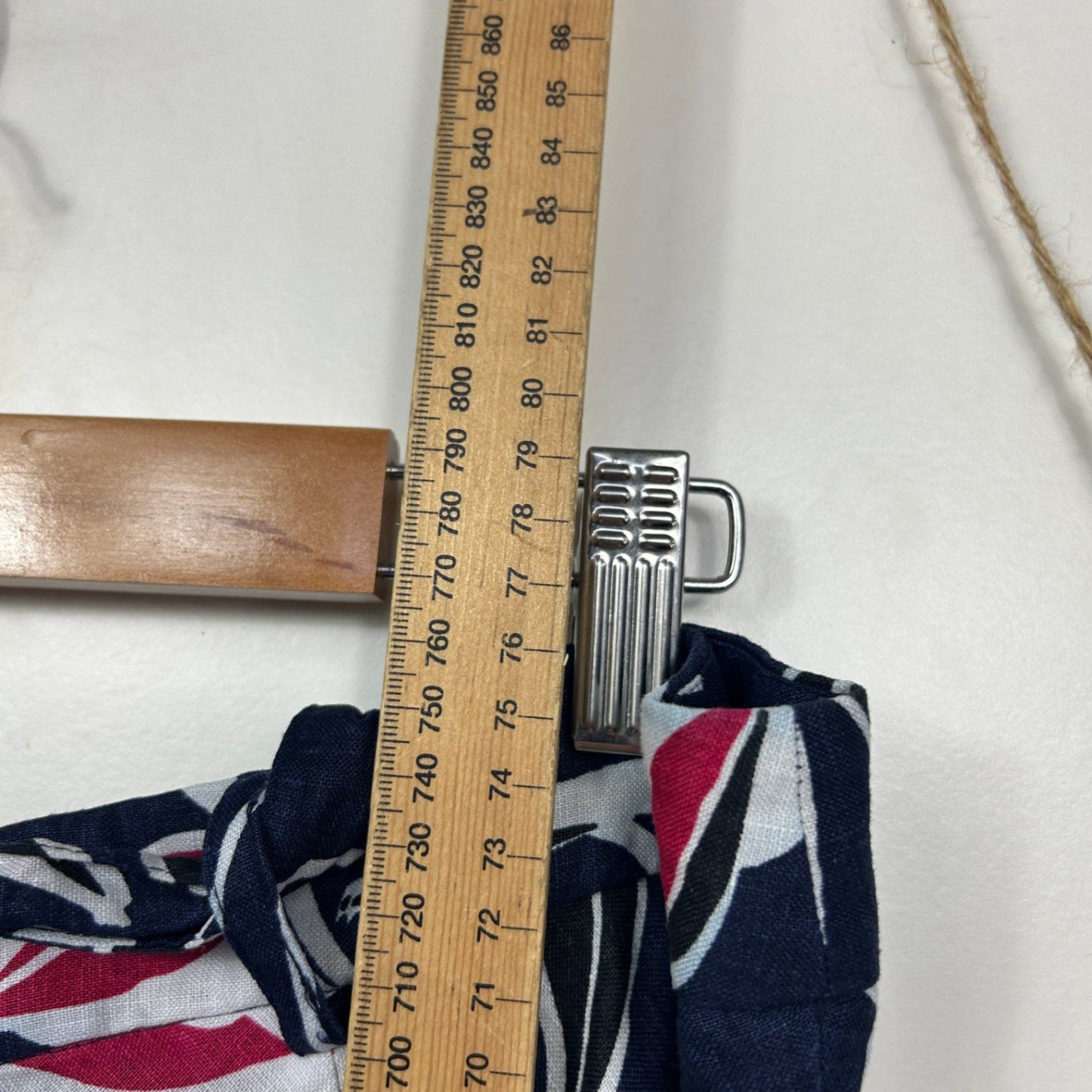 Sportscraft Linen Blue Multicolour Floral Midi Skirt Size 16