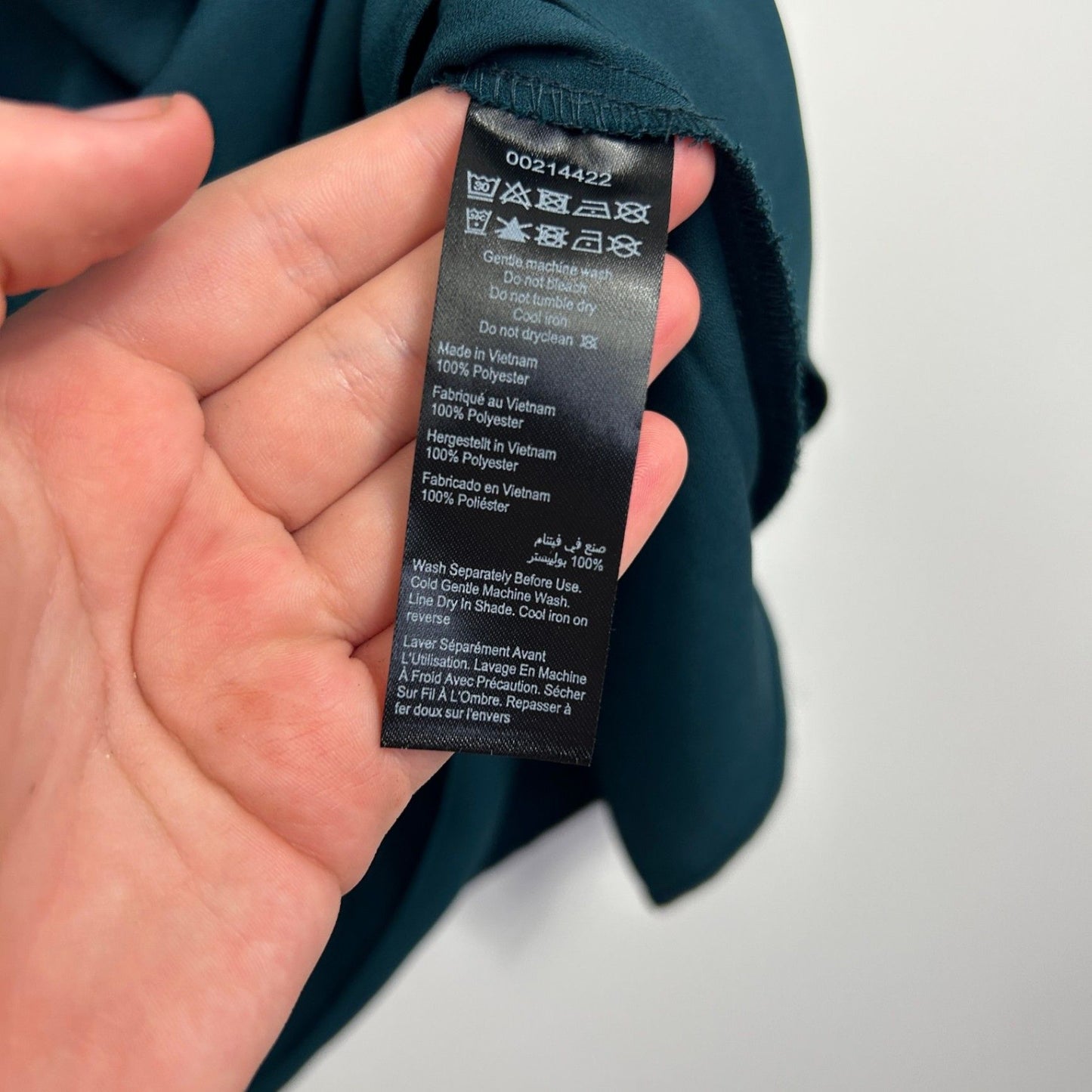 City Chic Teal Blue Short Sleeve Flutter Sleeve Top Size 16 Plus Small