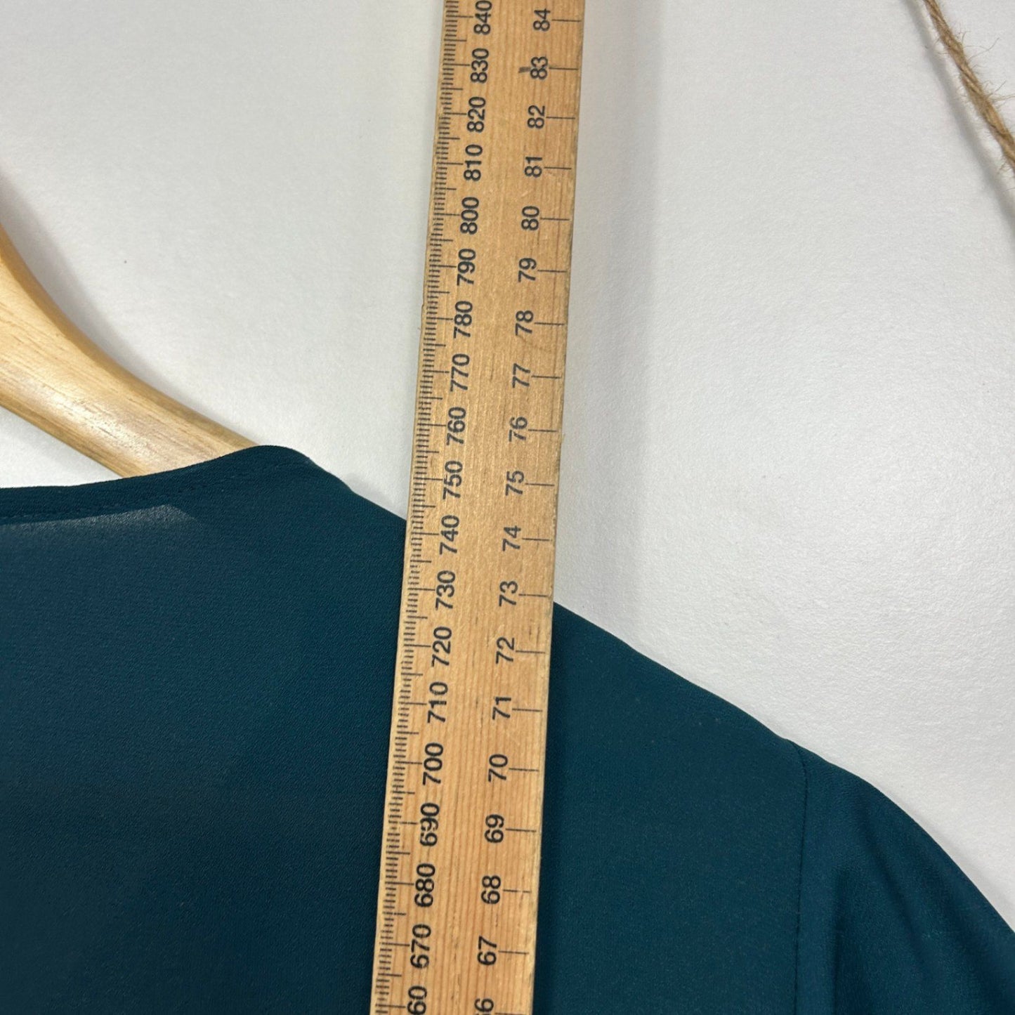 City Chic Teal Blue Short Sleeve Flutter Sleeve Top Size 16 Plus Small