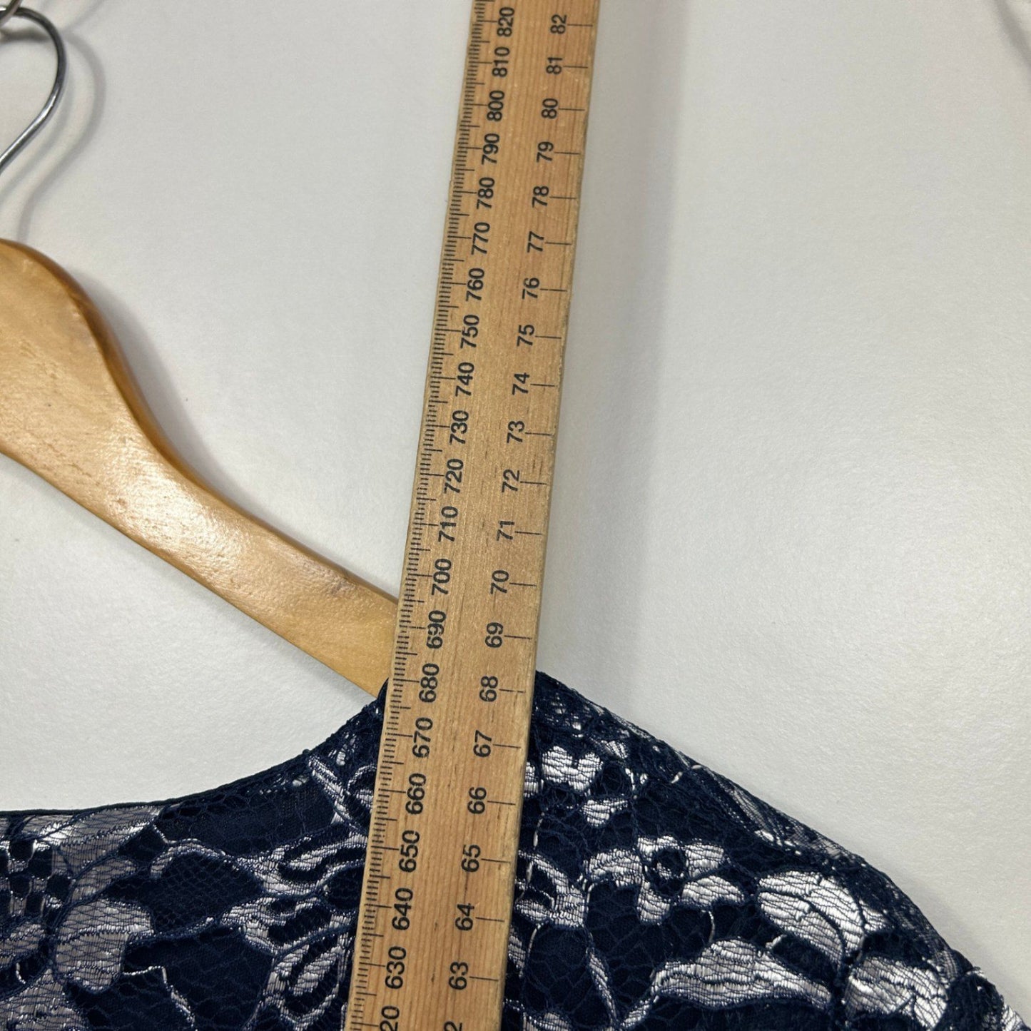 Millers Women's Navy Blue Occasional Lace Overlay Top Blouse Size 18