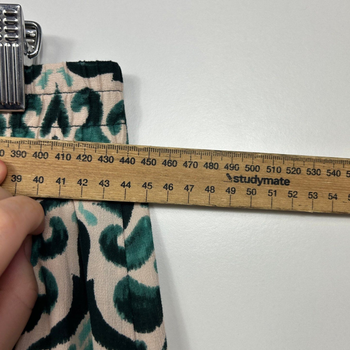 Sussan Green Black Boho Maxi Lined Cotton Skirt Size 16