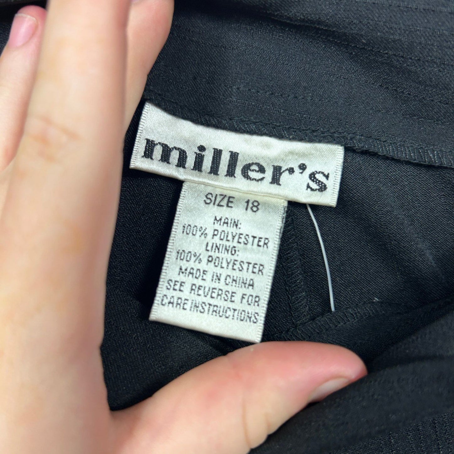 New Miller's Women's Black Zip Fly Pants Trousers Size 18