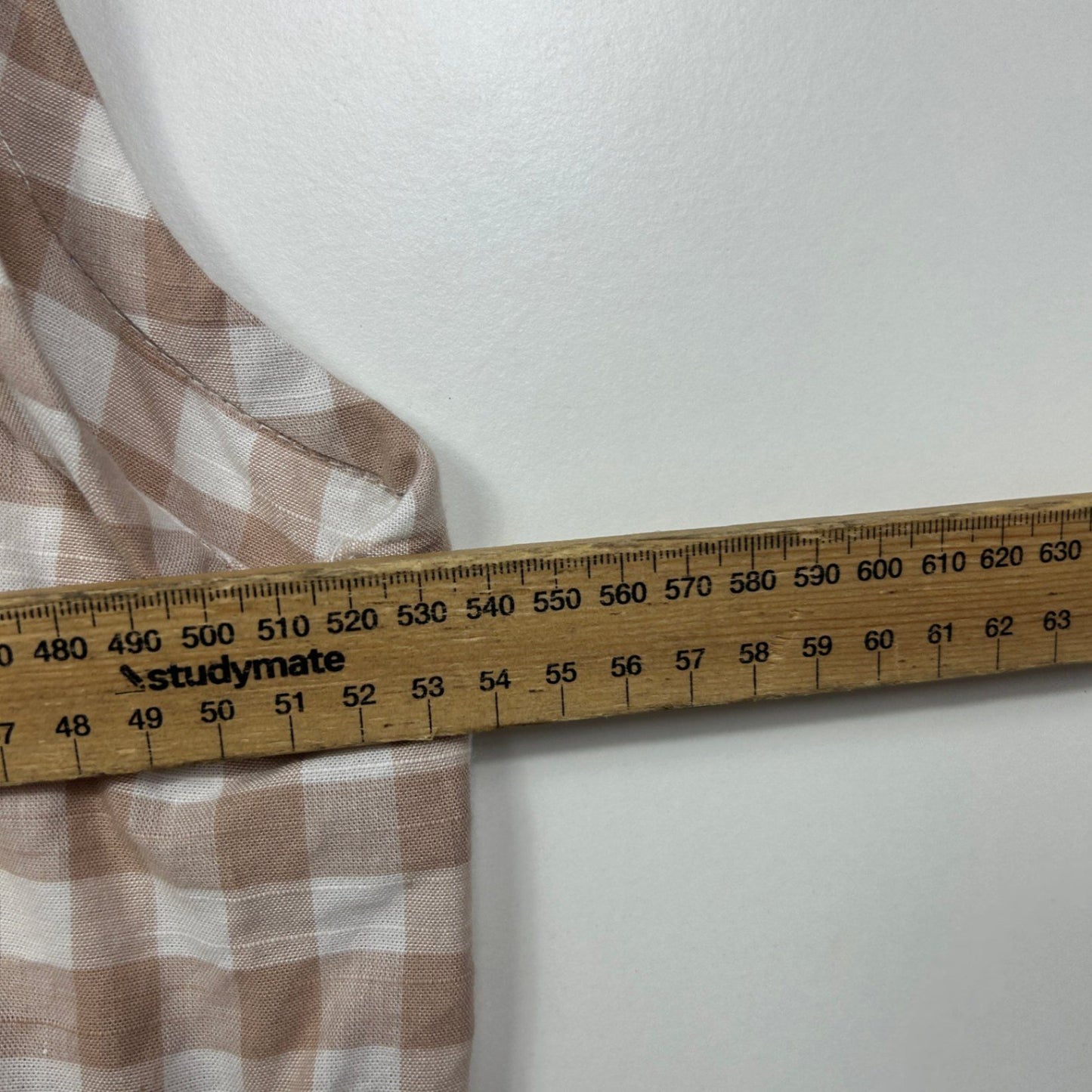 Anko Cropped Cotton Blend Sleeveless Gingham Check Top Size 18