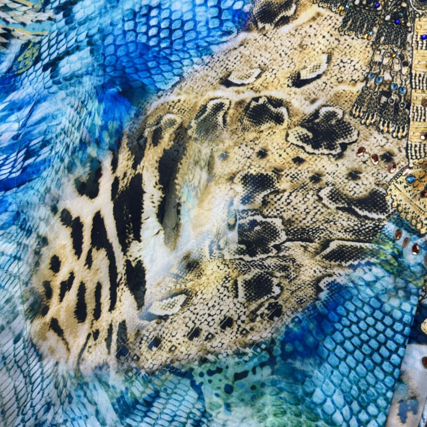 Millers  Multicoloured Short Sleeve Boho Kaftan Top Size 18 Embellished