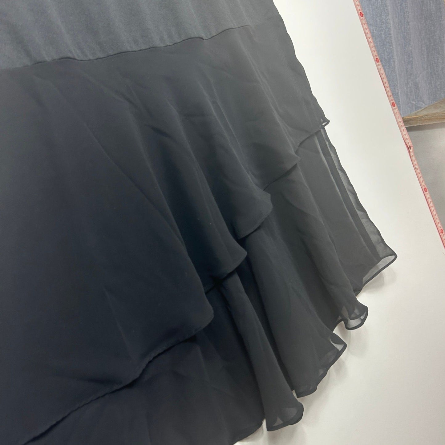 Noni B Black Layered Elastic Waist Skirt Size 16 Cocktail Occasional