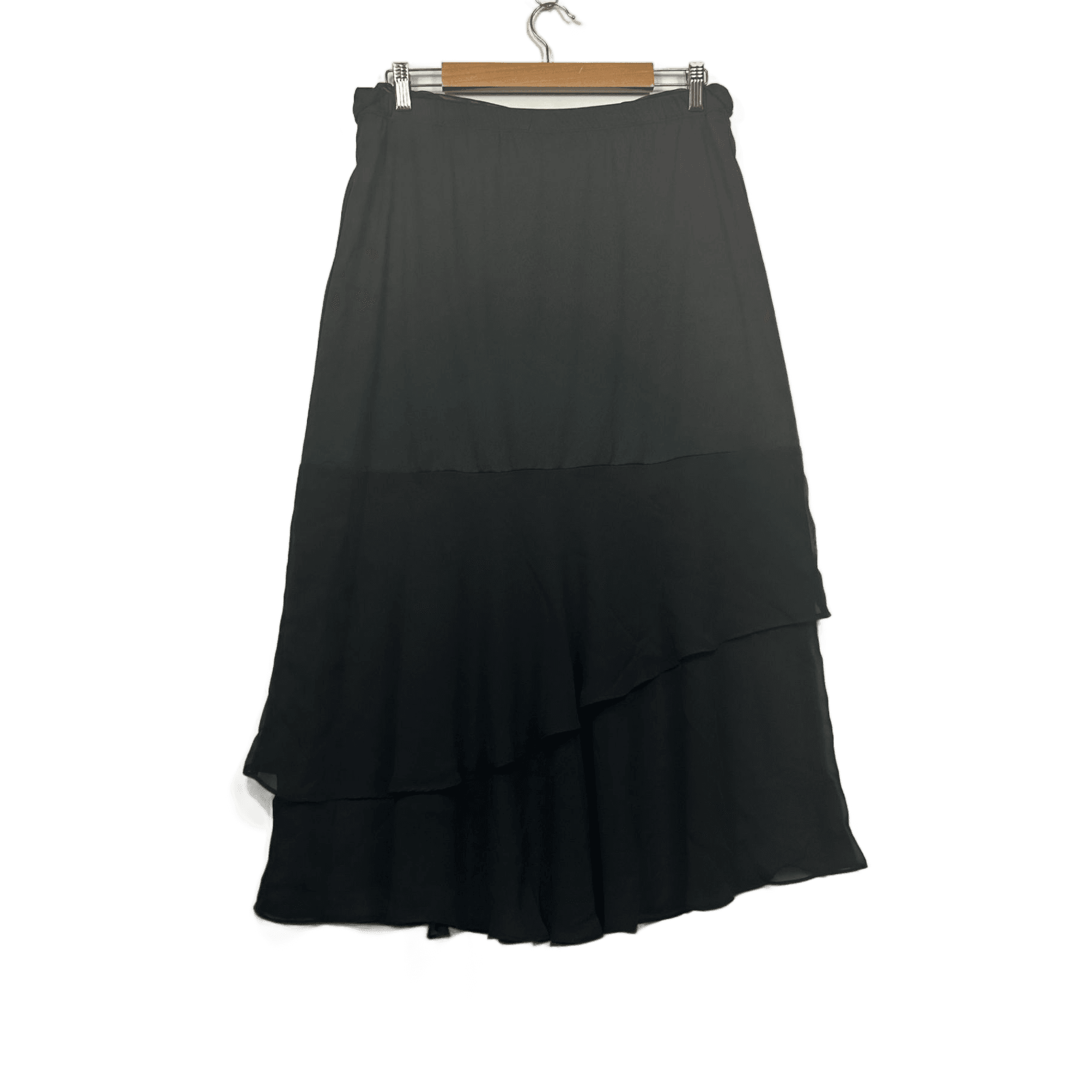 Noni B Black Layered Elastic Waist Skirt Size 16 Cocktail Occasional