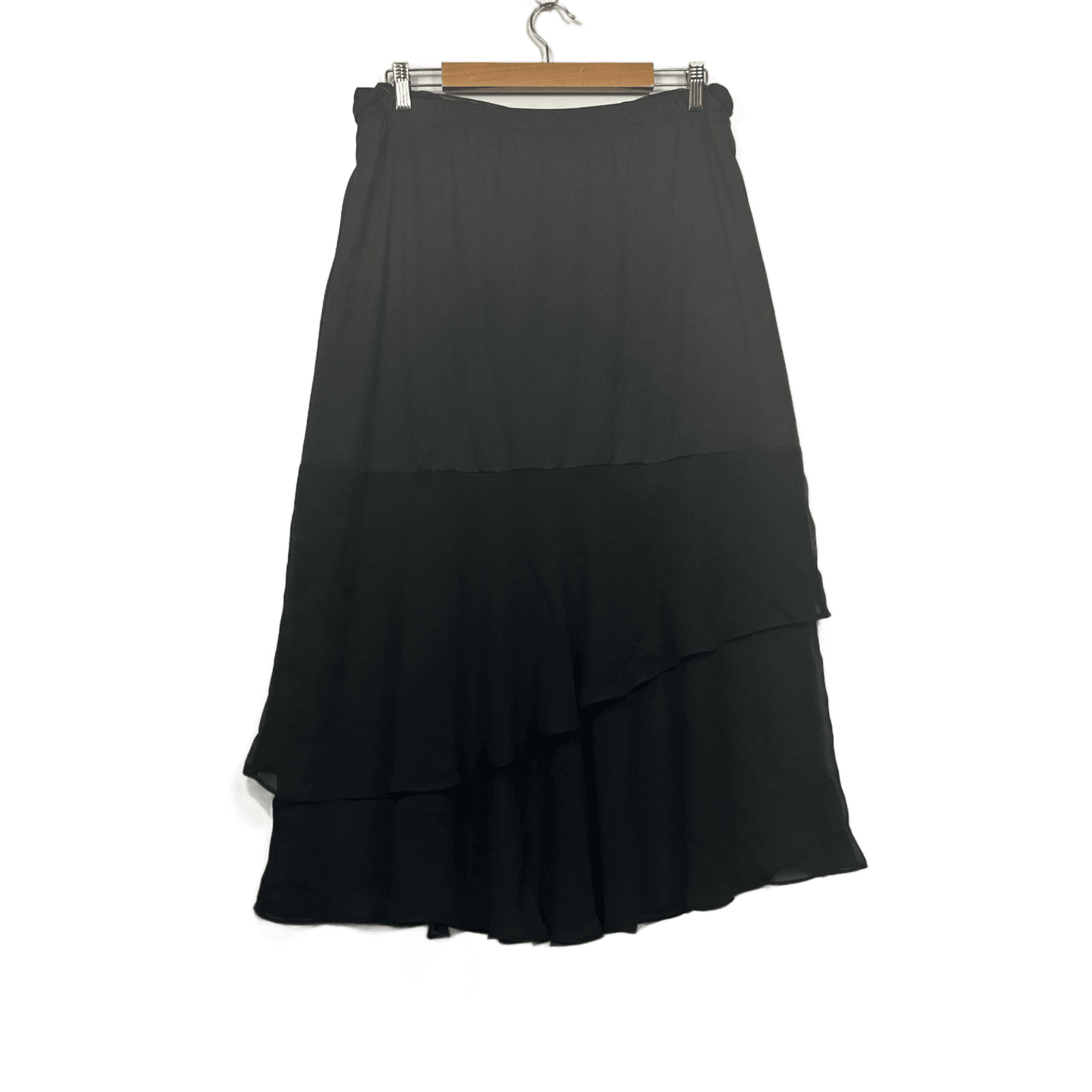 Noni B Black Layered Elastic Waist Skirt Size 16 Cocktail Occasional