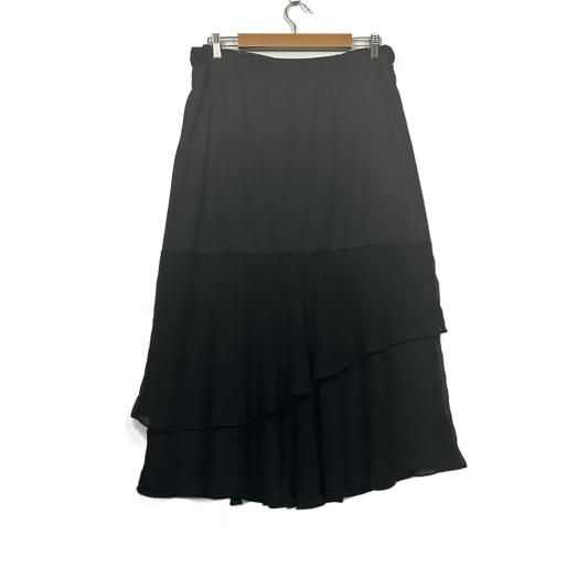 Noni B Black Layered Elastic Waist Skirt Size 16 Cocktail Occasional