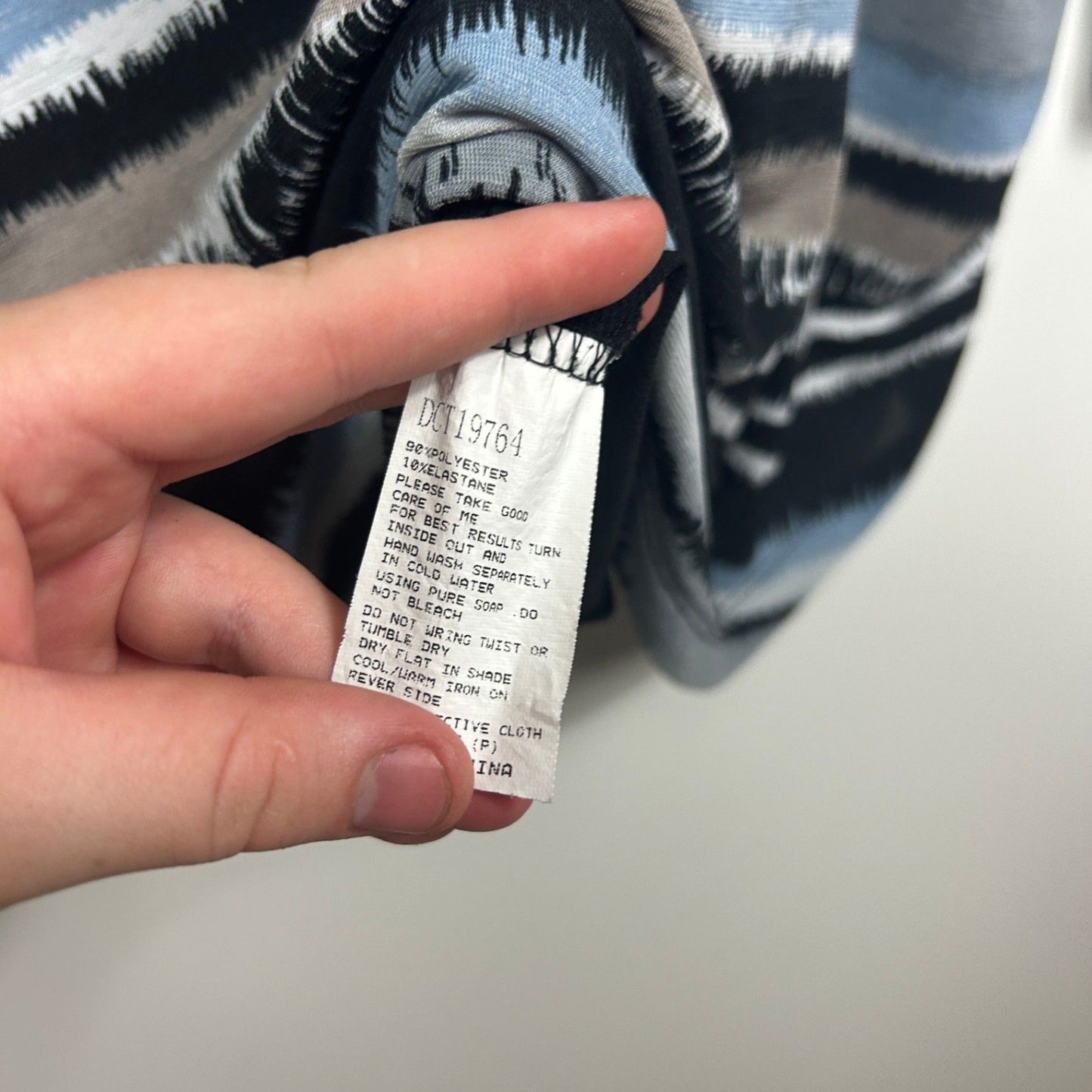 Cordelia St Women's Blue Black Beige Top Blouse Size 18