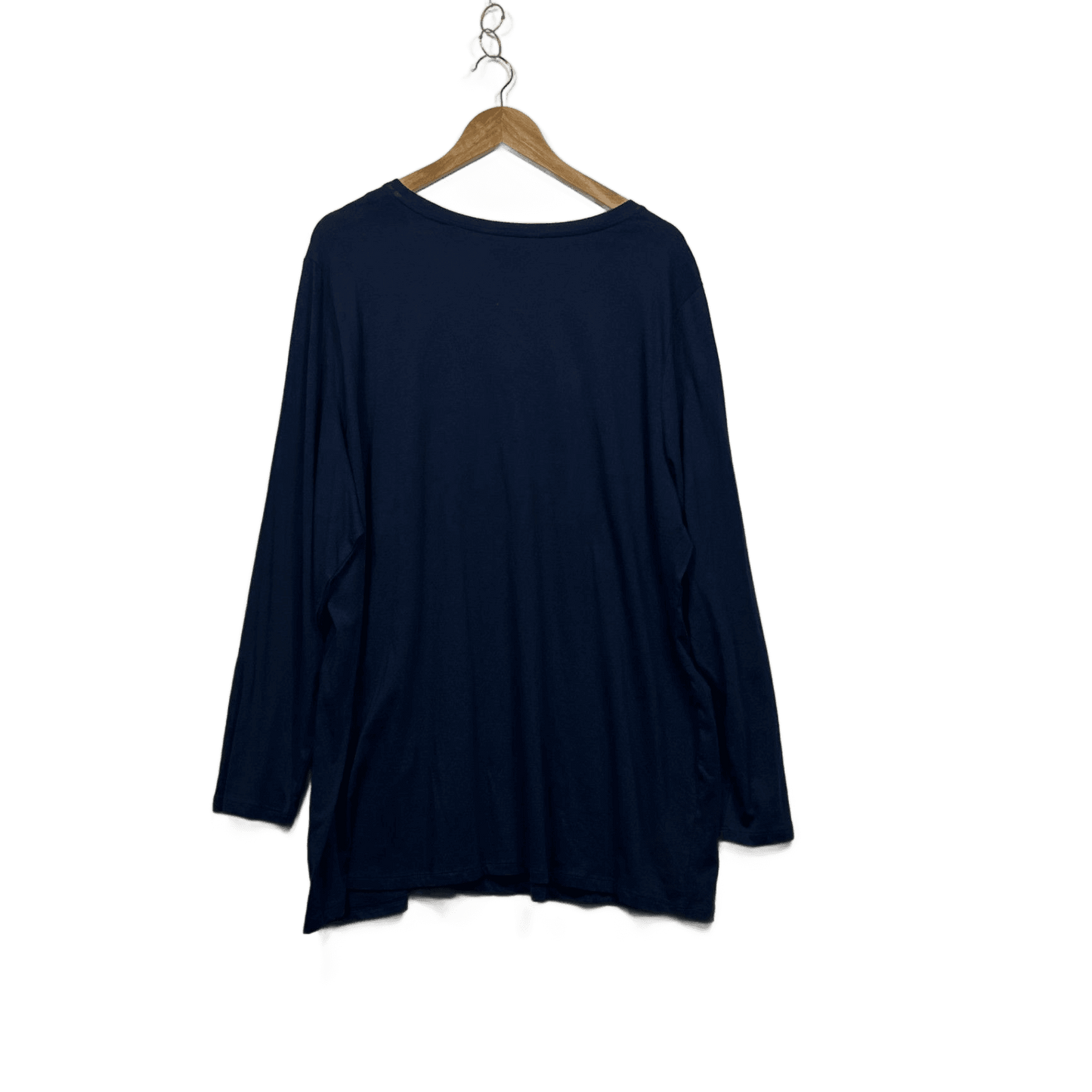 New Belle Curve Womens Blue Crew Neck Basic Long Sleeve T-Shirt Size 22 Plus