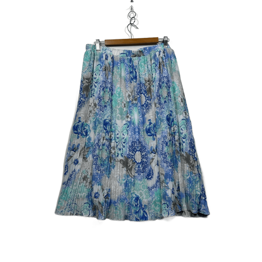 Millers Women's Blue Pleated Midi Length Skirt Size XL 16