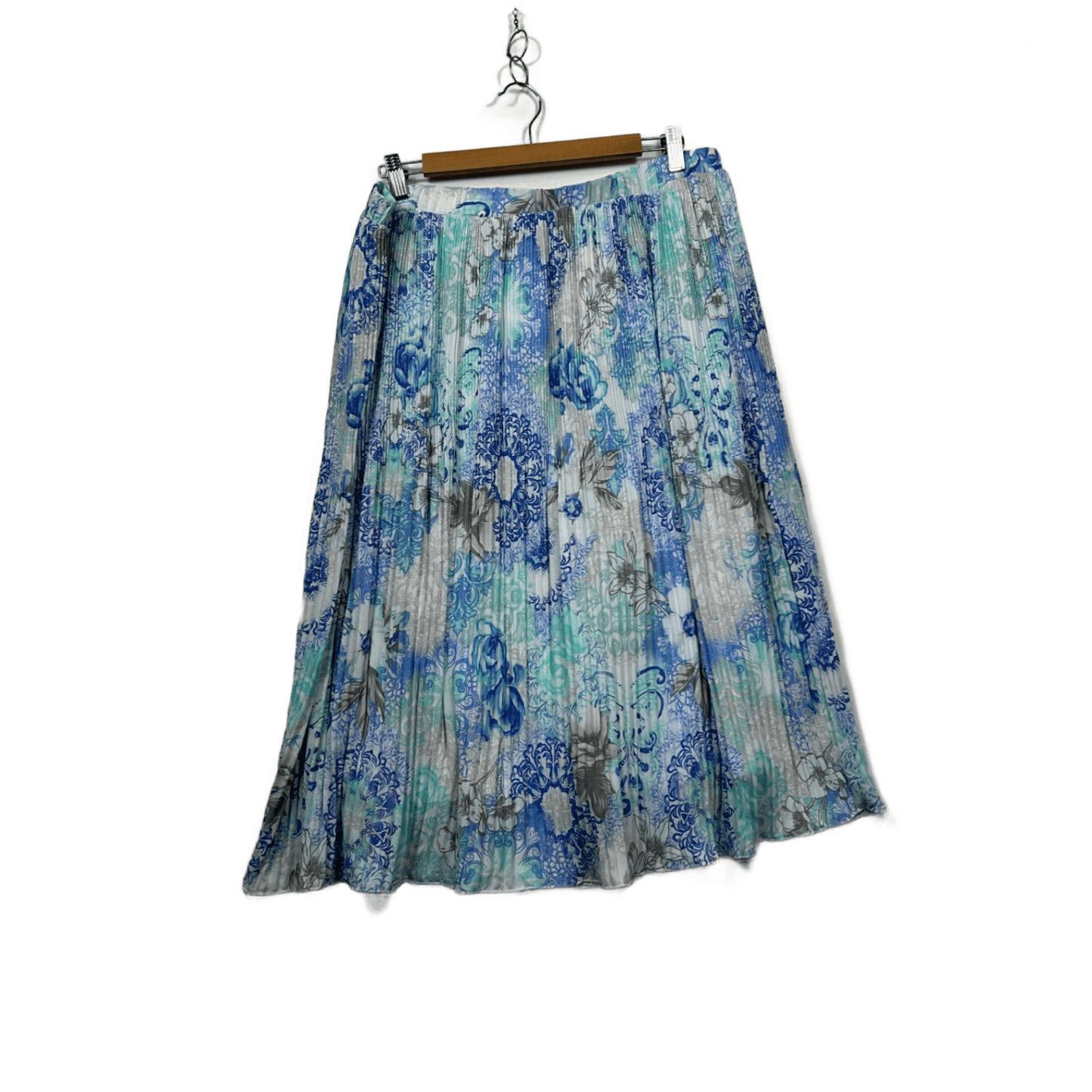 Millers Women's Blue Pleated Midi Length Skirt Size XL 16