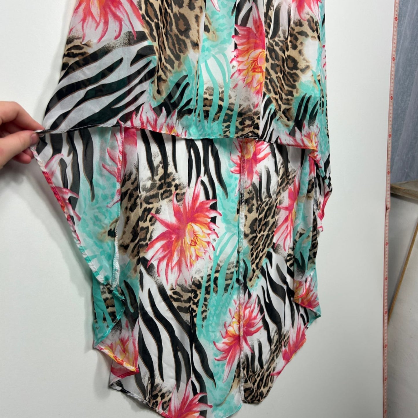 Hot Options Womens Multicoloured High Low Hem Maxi Skirt Size 14 Floral