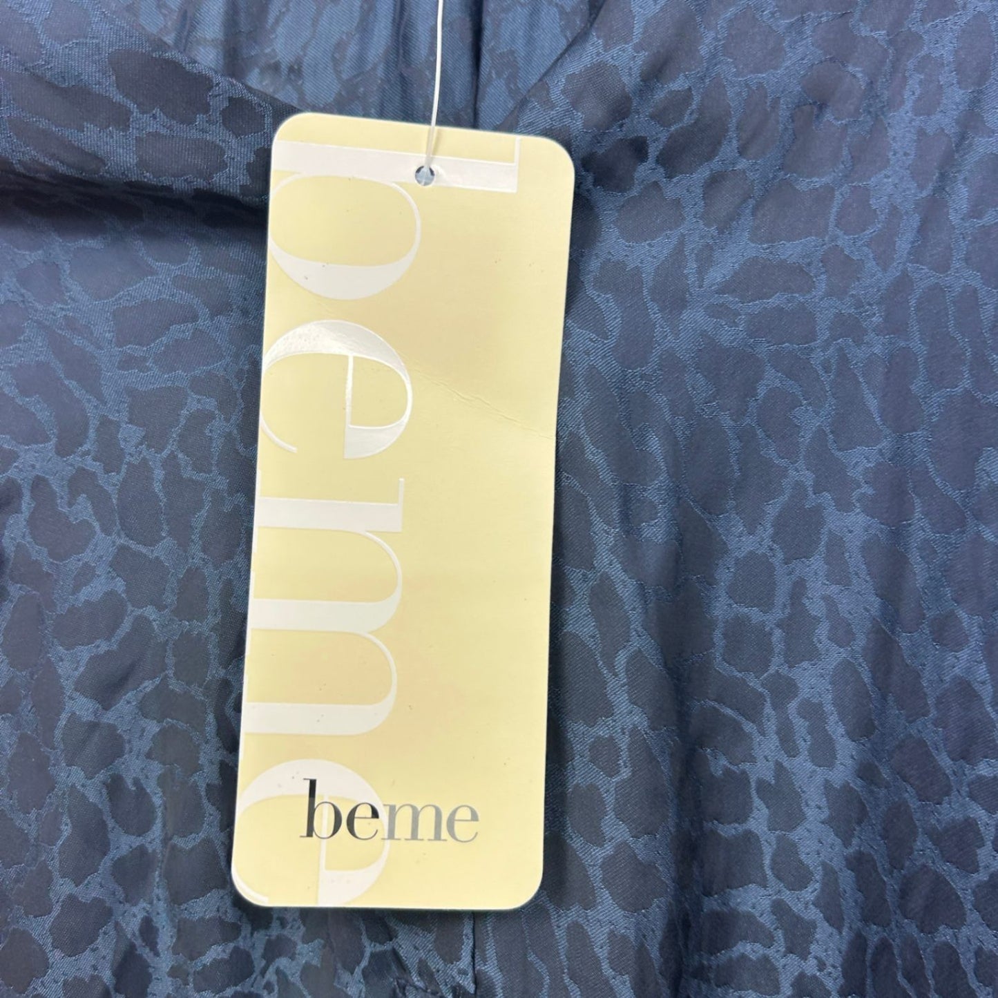 New Beme Women's Navy Long Sleeve V Neck Workwear Top Blouse Size 18