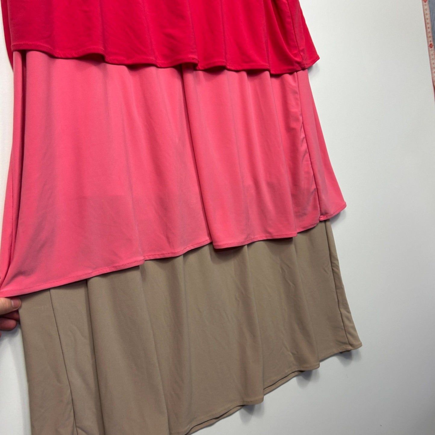 Nina Leonard Sleeveless Layered Dress Size 2XL 16 18