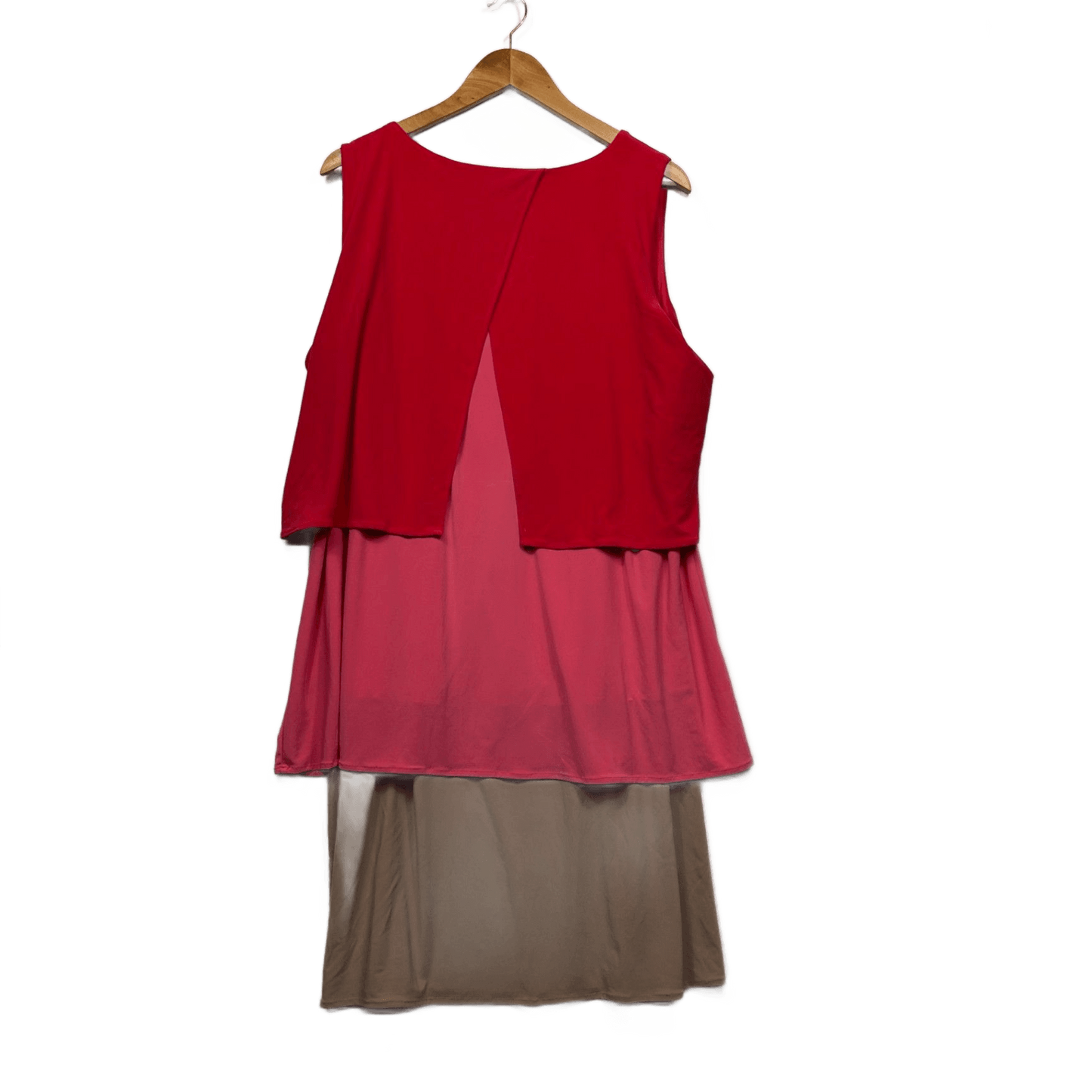 Nina Leonard Sleeveless Layered Dress Size 2XL 16 18