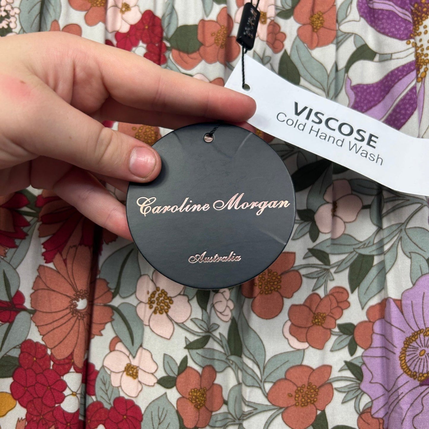 New Caroline Morgan Multicoloured Floral Maxi Skirt Size 16