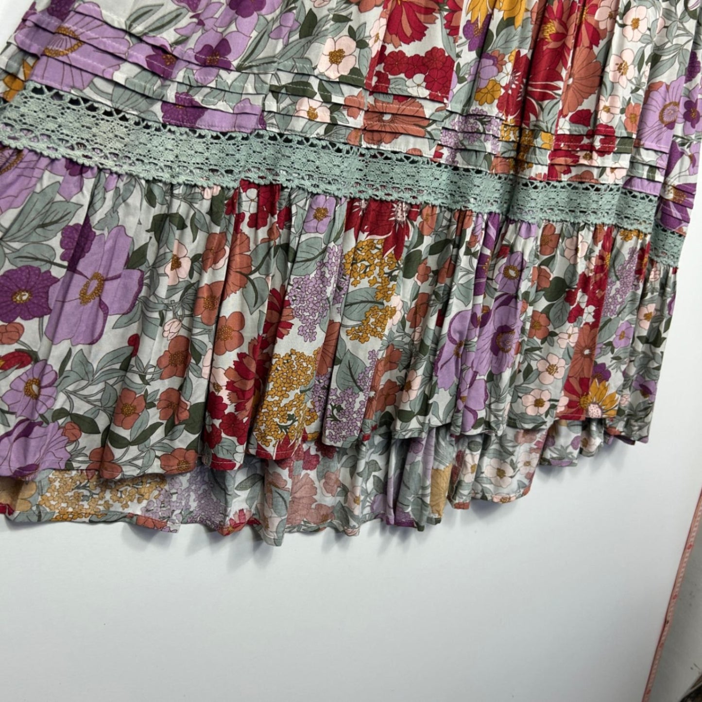 New Caroline Morgan Multicoloured Floral Maxi Skirt Size 16