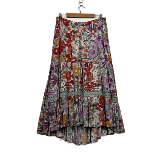 New Caroline Morgan Multicoloured Floral Maxi Skirt Size 16