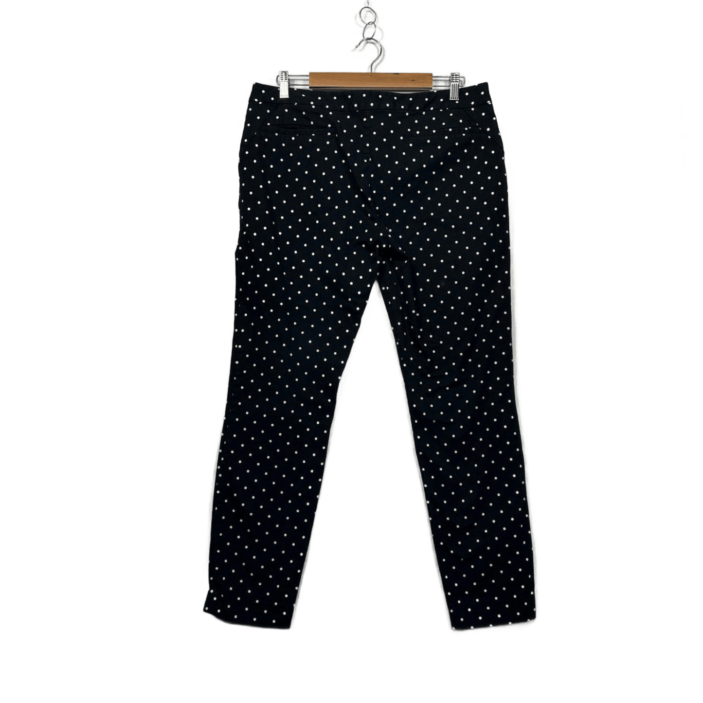 Cue Black White Polka Dots Pants Trousers Size 14 Corduroy Pockets