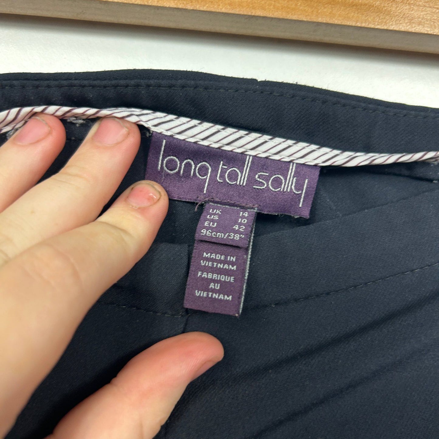 Long Tall Sally  Black Slim Fit Trousers Pants Size 14