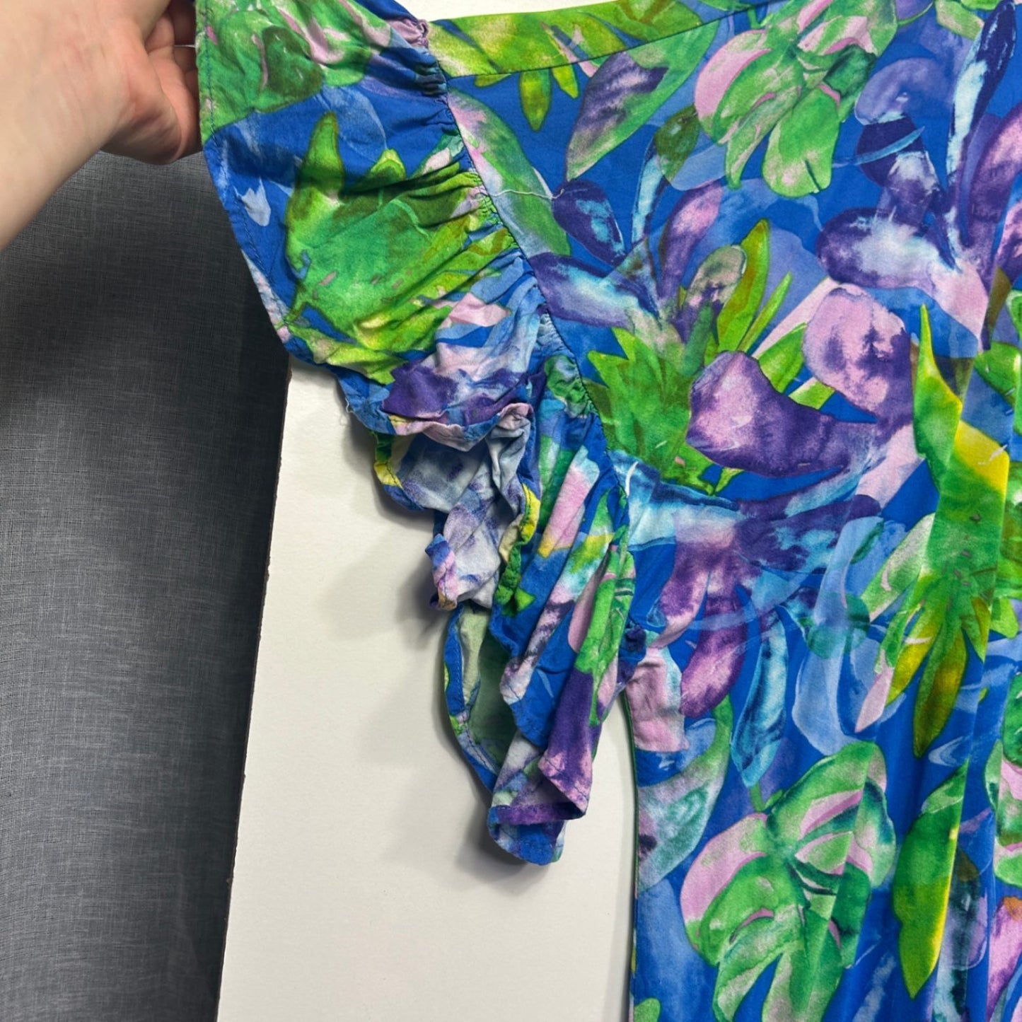 Autograph Multicoloured Floral Short Sleeve Tunic Tip Size 26