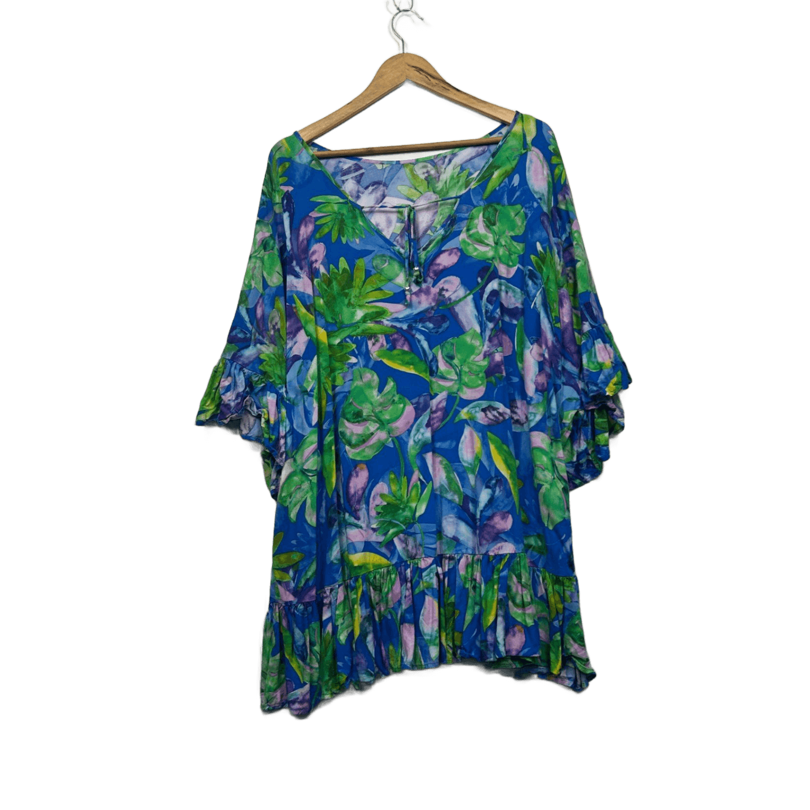 Autograph Multicoloured Floral Short Sleeve Tunic Tip Size 26