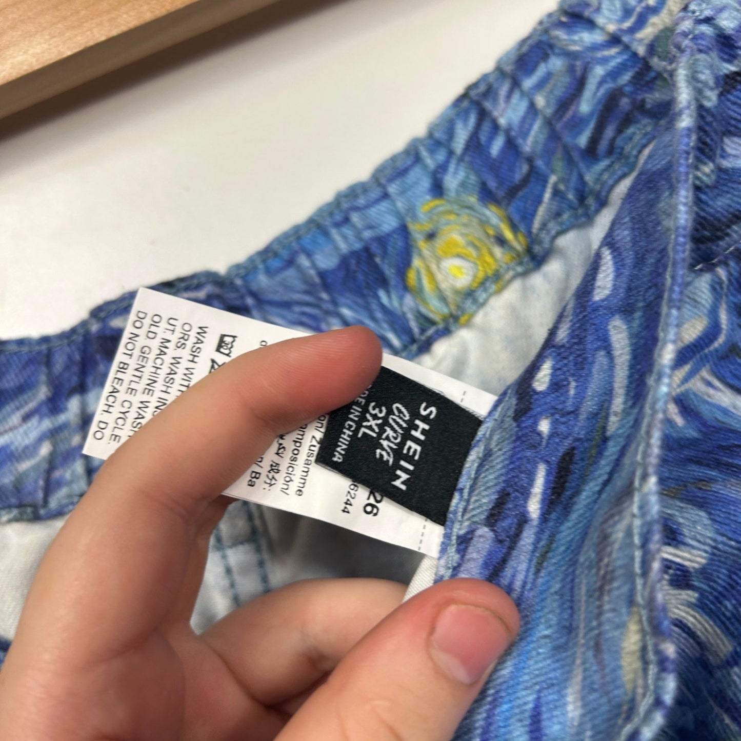 SHEIN CURVE Stars Moon Night Wide Leg Pants with Pockets Size 16 18