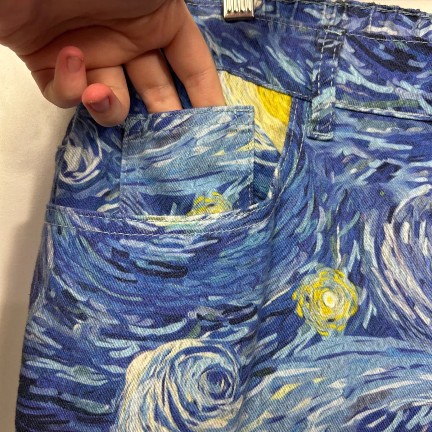 SHEIN CURVE Stars Moon Night Wide Leg Pants with Pockets Size 16 18