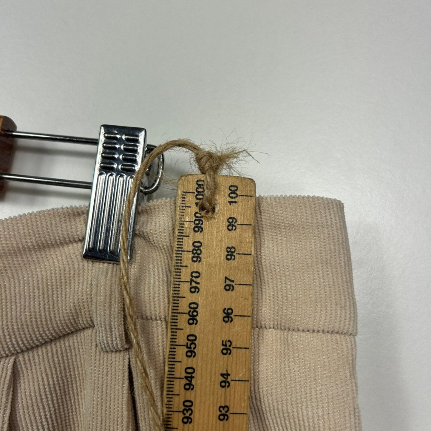 SHEIN Curve Womens Beige Corduroy Wide Leg Trousers 3XL