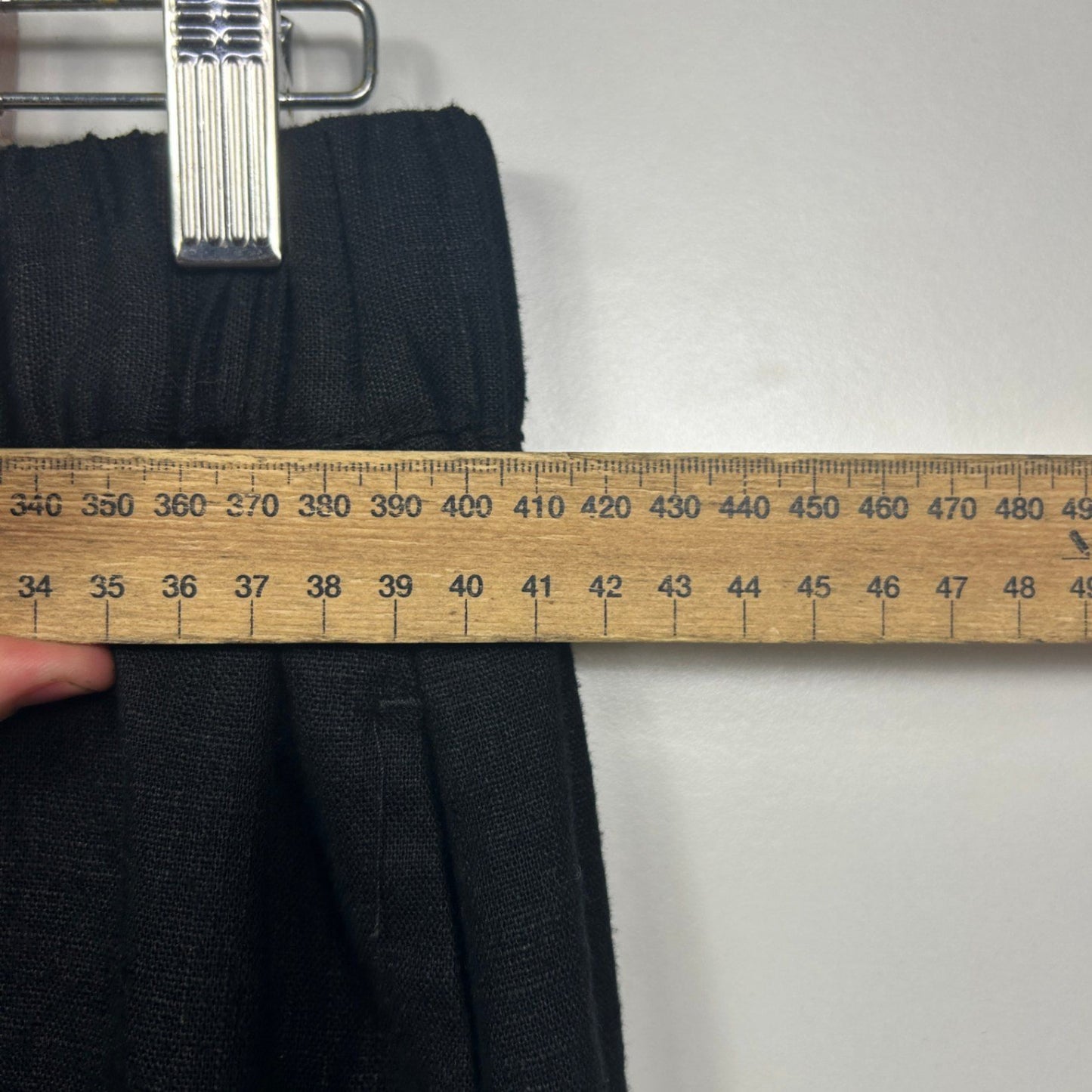 Target Black Linen Blend Maxi Skirt with Pockets Size 14