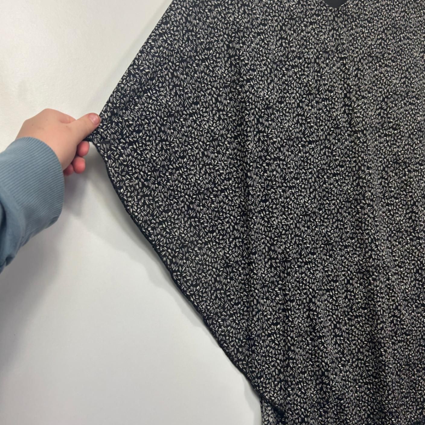 Elegant Black White Short Sleeve Batwing Blouse Size XXL 2XL 18