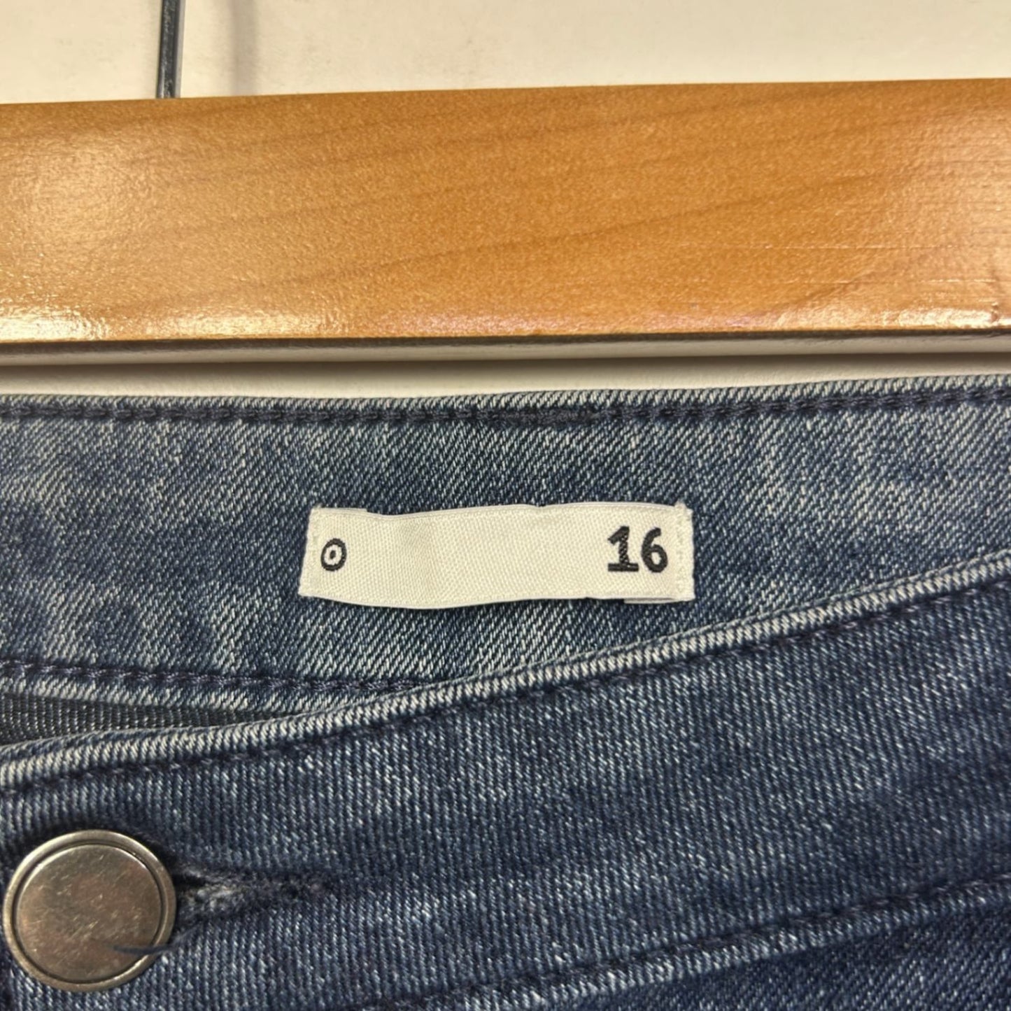 Target Blue Cotton Blend Denim Shorts Size 16