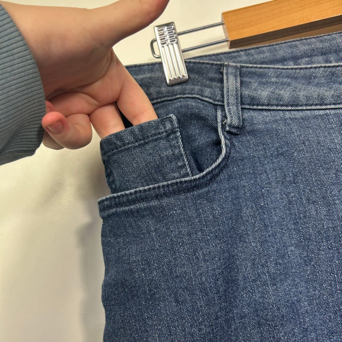 Target Blue Cotton Blend Denim Shorts Size 16