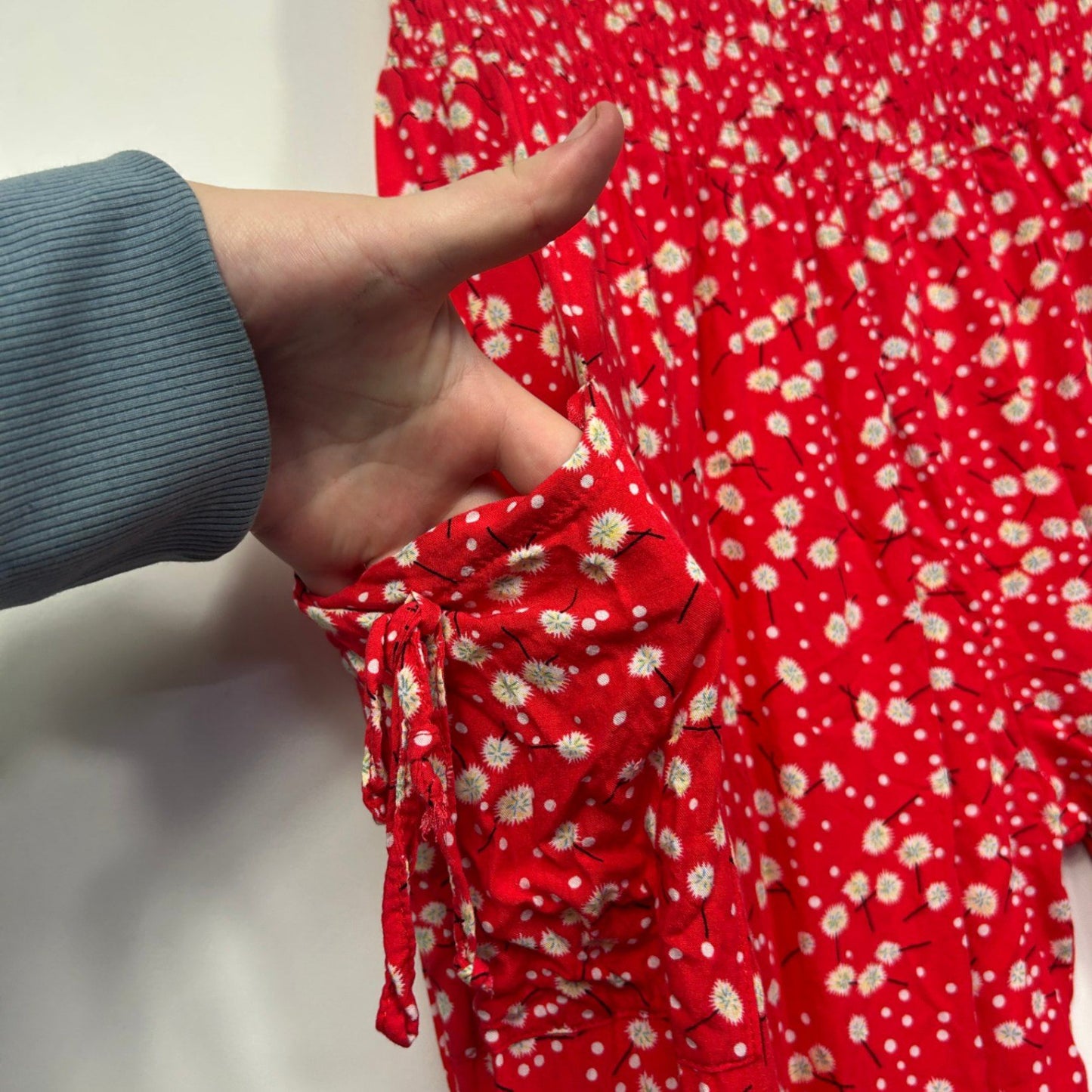 Izabel London Red Floral Print Jogger Harem Pants Size 14