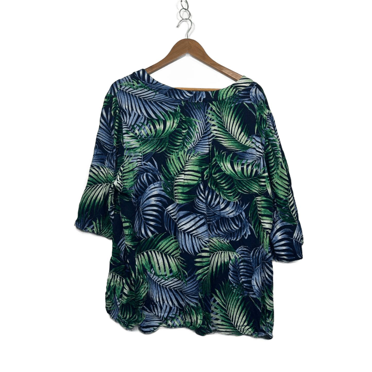 Autograph Multicoloured  3/4 Sleeve Tropical Print Blouse Top Size 20