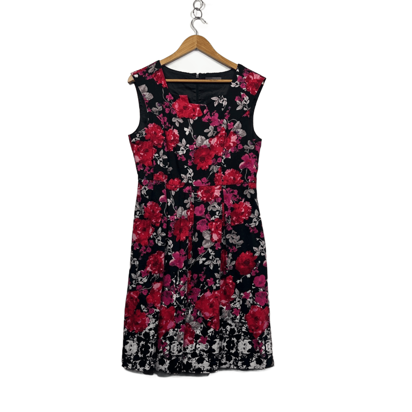 Jacqui E Sleeveless Floral Dress Size 14