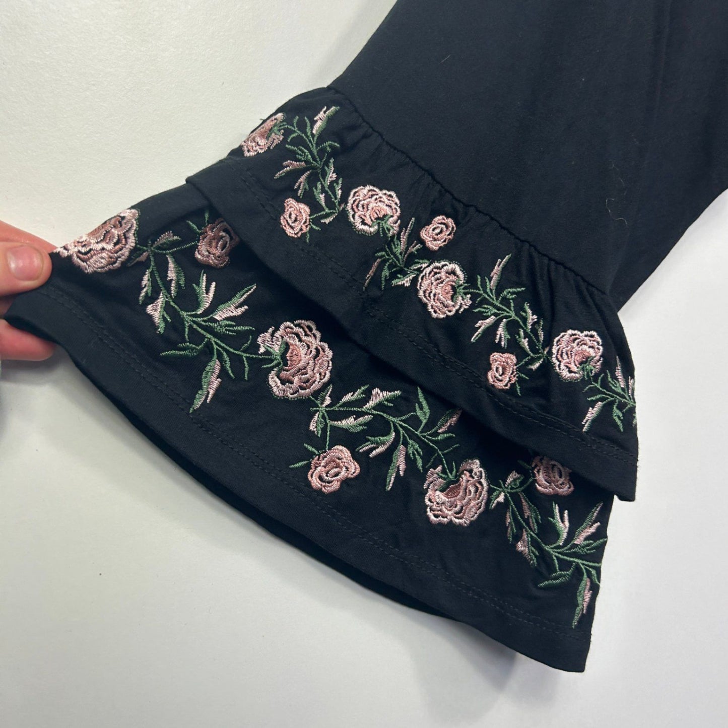 Rockmans Tunic Top Size XL Long Bell Sleeve Embroidered Viscose