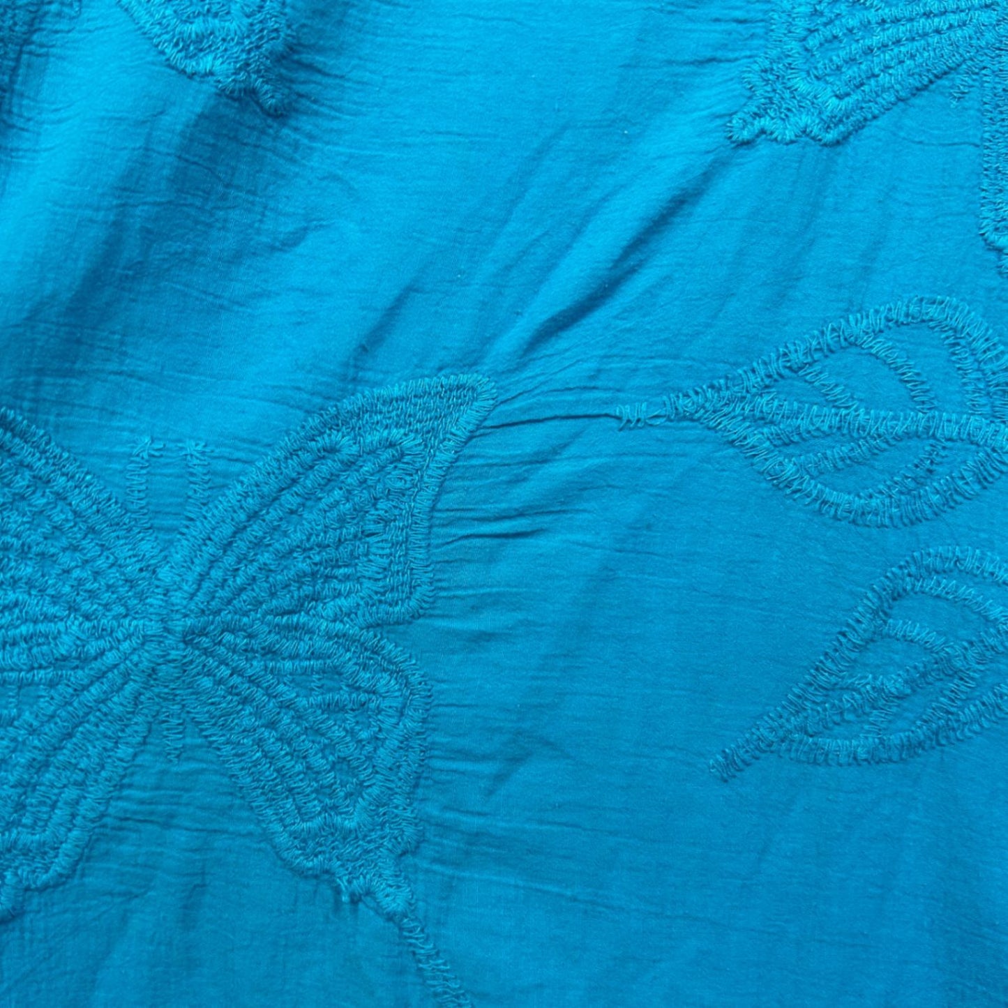 Millers Blue Cotton Embroidered Boho Blouse Top Size 22 Butterfly