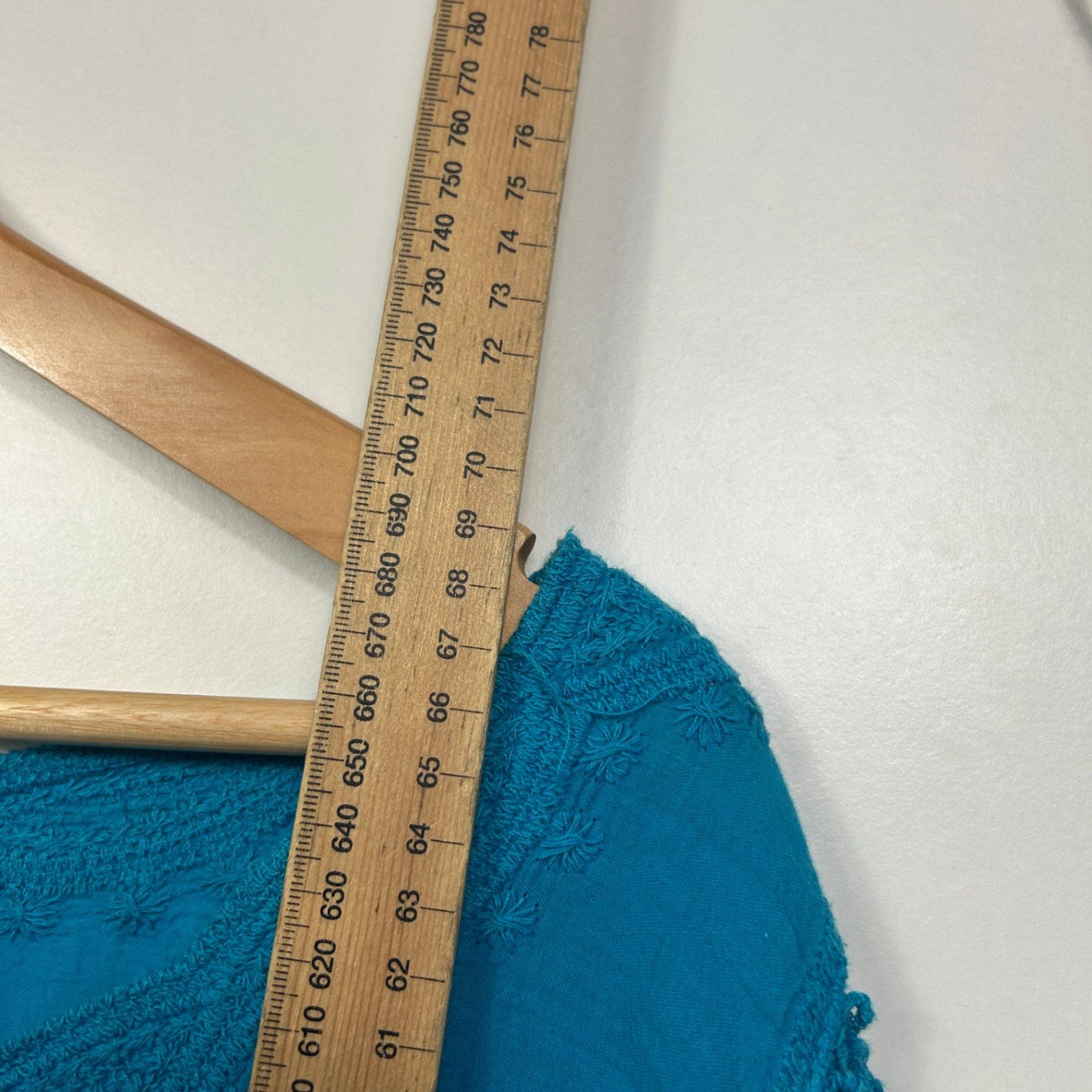 Millers Blue Cotton Embroidered Boho Blouse Top Size 22 Butterfly