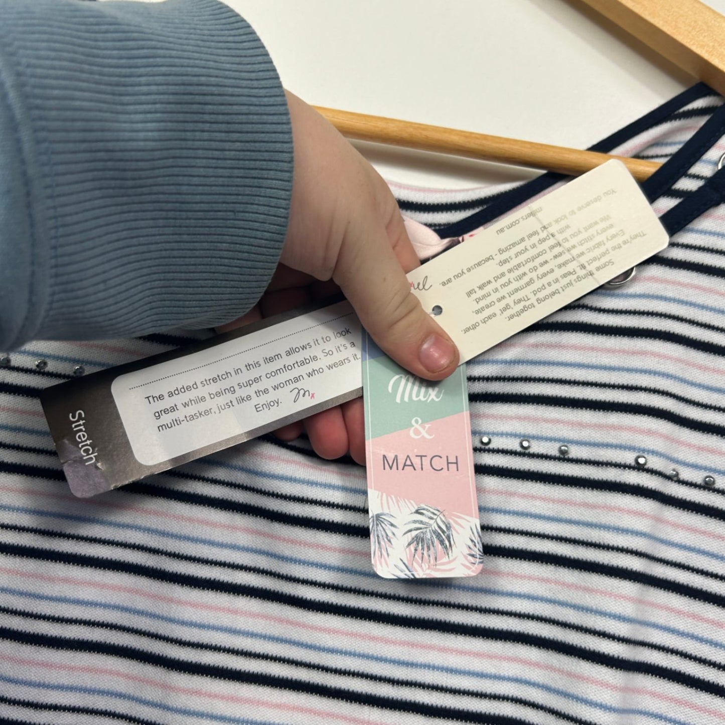 New Millers Women's Striped Round Neck Casual Top T-Shirt Size 22