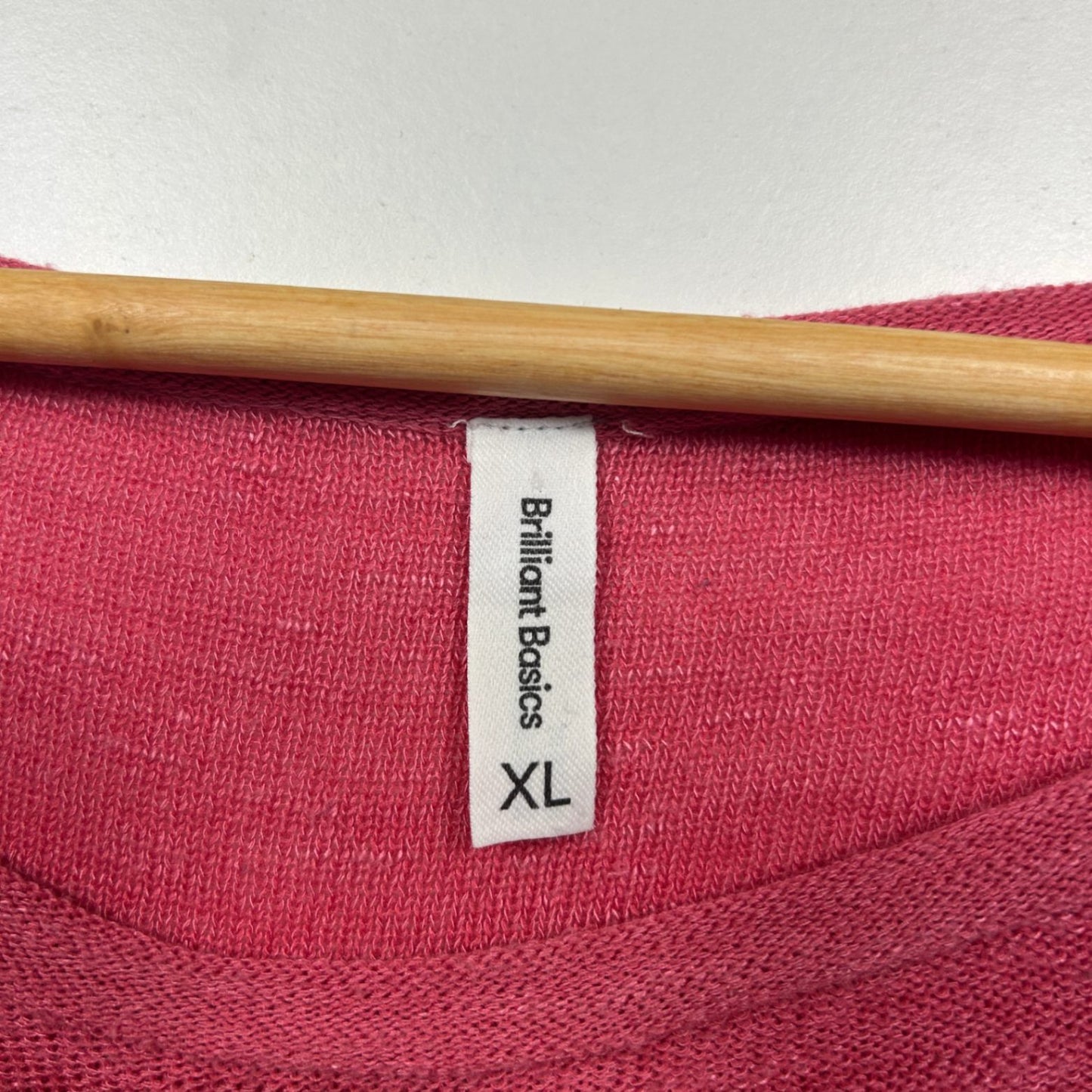 Brilliant Basics Red Long Sleeve Crew Neck Casual Jumper Knit Top Size 16 XL