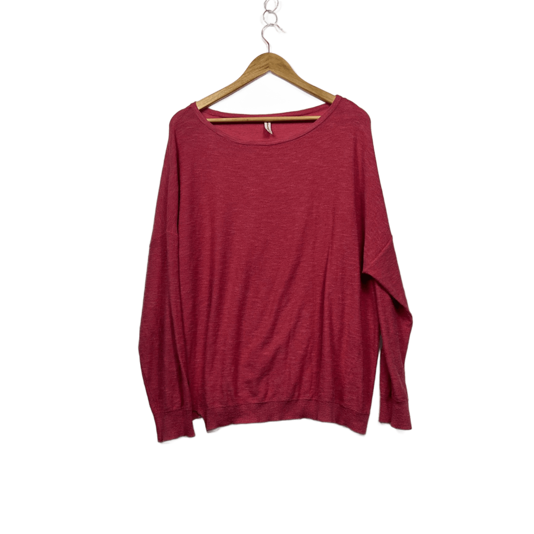 Brilliant Basics Red Long Sleeve Crew Neck Casual Jumper Knit Top Size 16 XL