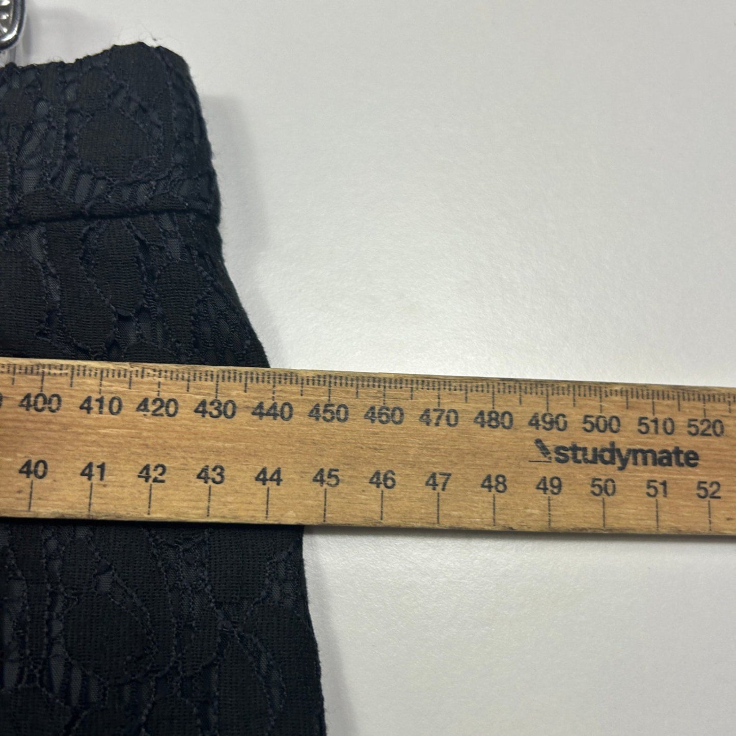 Capture Black Knee Length lace Overlay Pencil Skirt Size 14