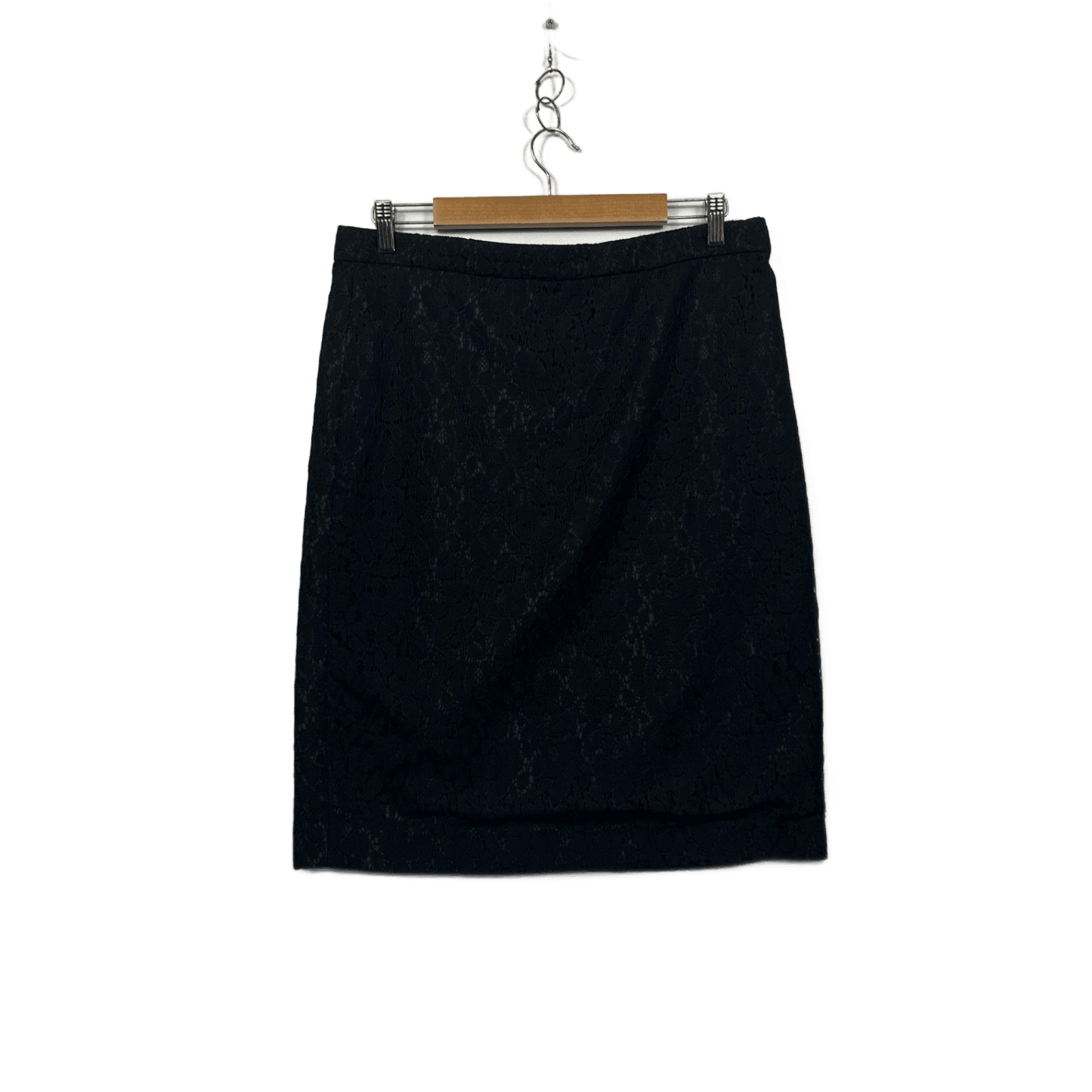 Capture Black Knee Length lace Overlay Pencil Skirt Size 14