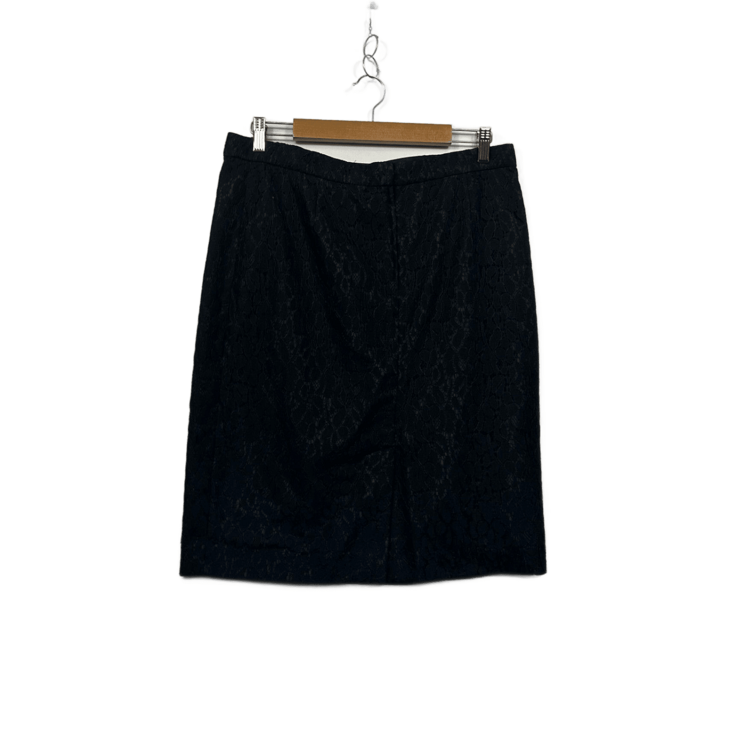 Capture Black Knee Length lace Overlay Pencil Skirt Size 14