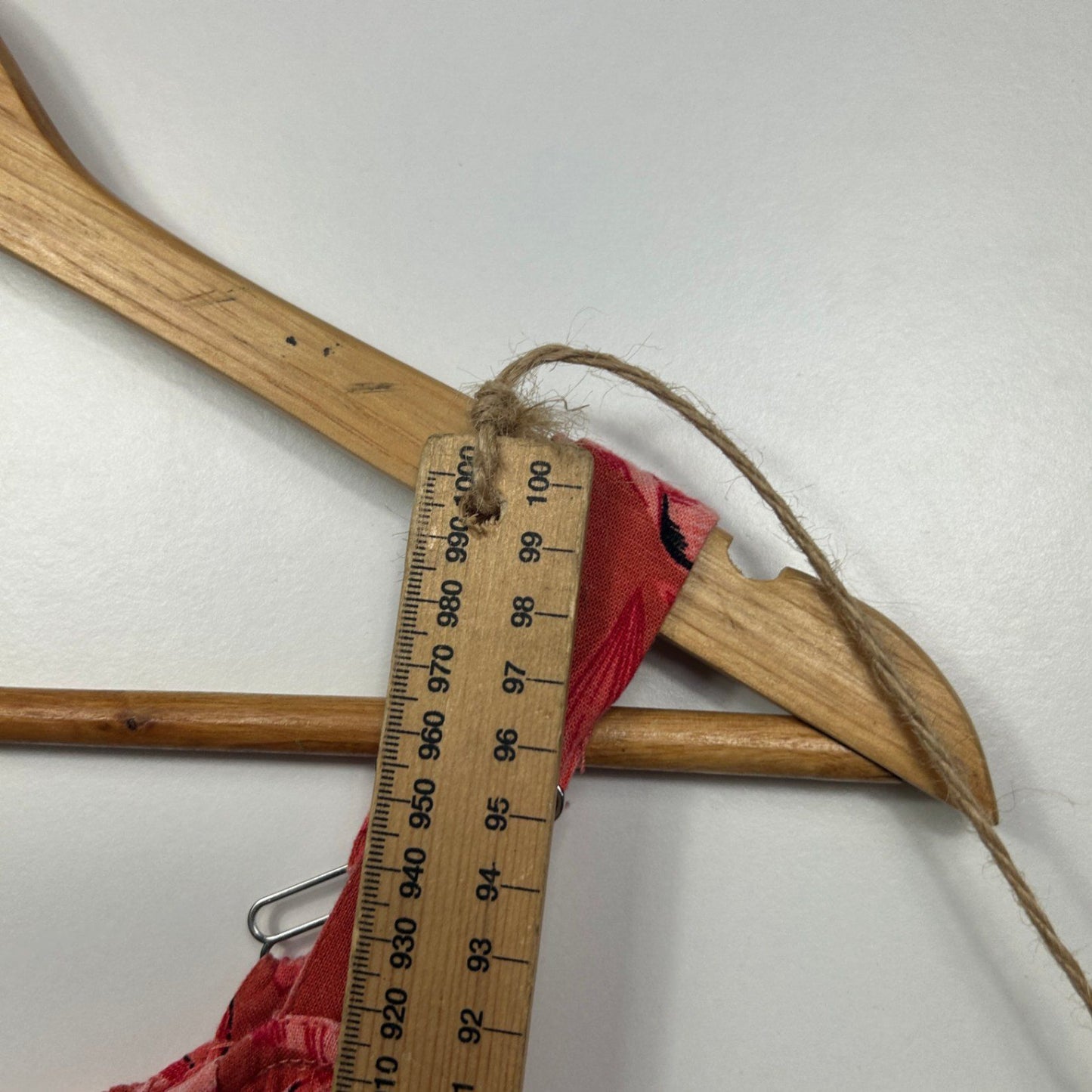 Rockmans Red Linen Blend Sleeveless Floral Button Up Midi Dress Size 14 Pockets