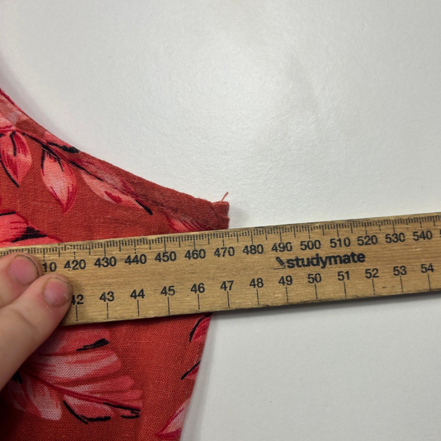 Rockmans Red Linen Blend Sleeveless Floral Button Up Midi Dress Size 14 Pockets