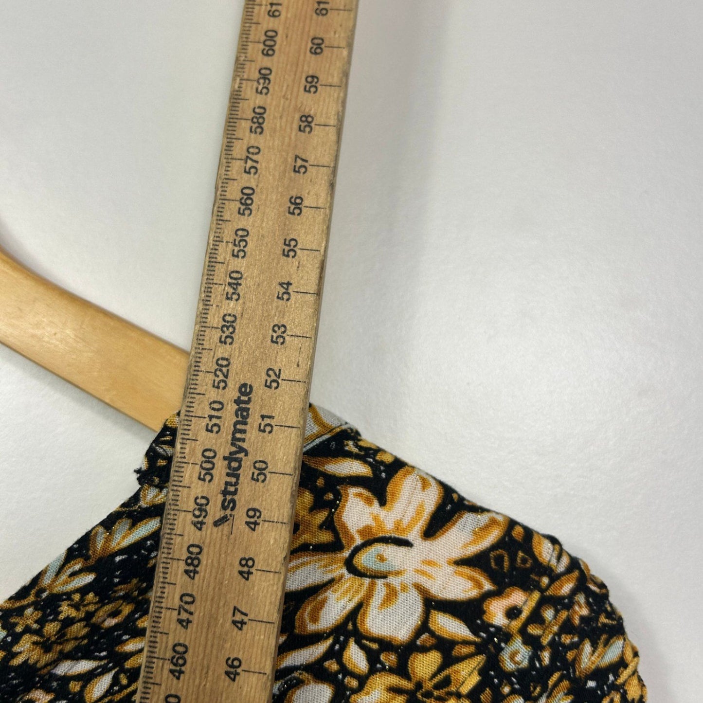 &me Black Mustard Viscose Metallic Blend Long Sleeve Top Blouse Size 18